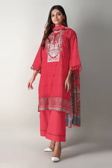 B21303 Red Khaadi Autumn Collection 2021
